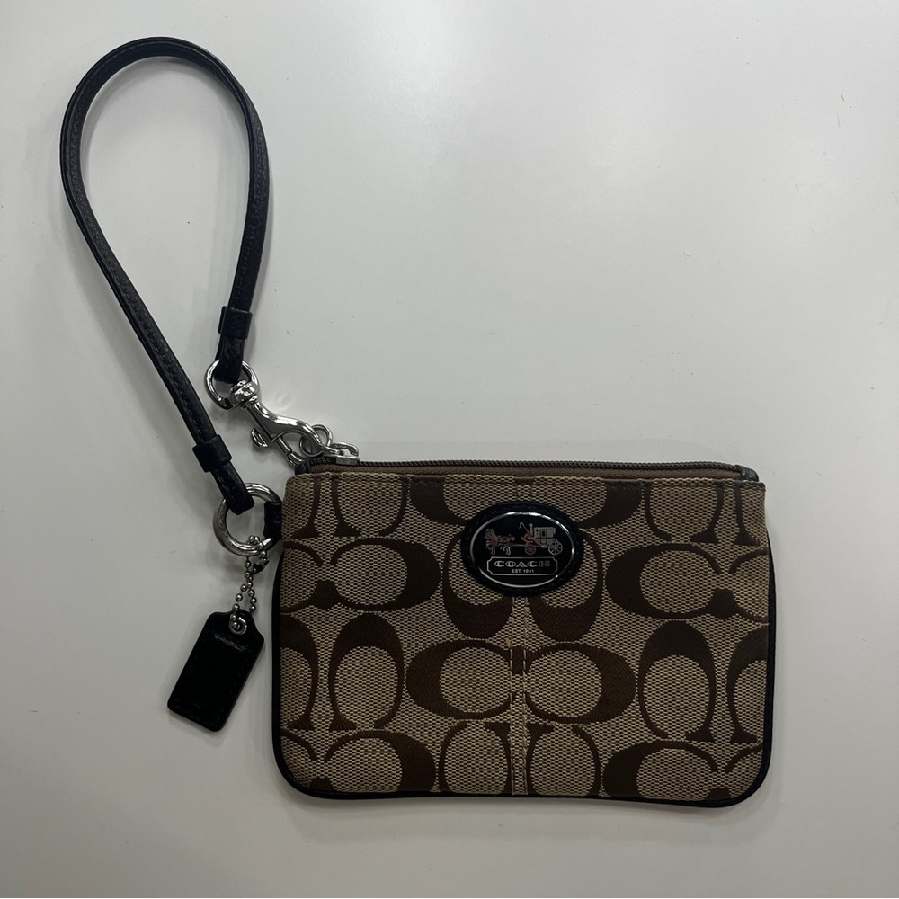 Y2K brown coach wristlet